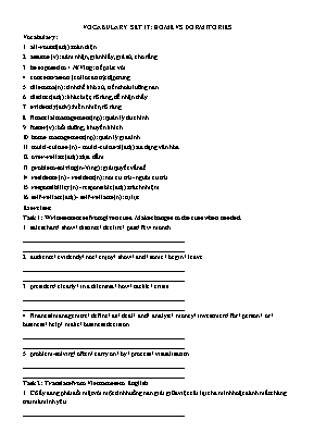 Luyện thi IELTS - Vocabulary set 17: Home vs dormitories