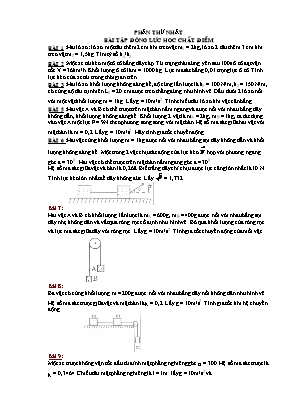 Bài tập Động lực học chất điểm (có hướng dẫn giải)