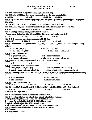 Bộ đề kiểm tra Chương I - Hóa học Lớp 8