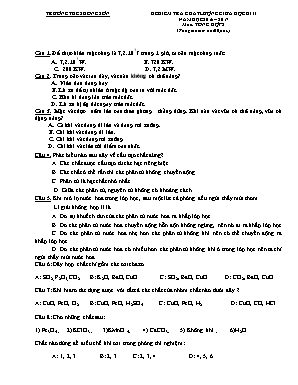Đề kiểm tra tổng hợp Lớp 8 - Trường THCS Đồng Sơn