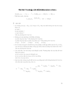 Giải bài 5: Luyện tập: Tính chất hóa học của oxit và axit - Hóa học Lớp 9