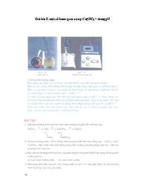 Giải bài 8: Một số bazo quan trọng: Ca(OH)2 - Thang pH - Hóa học Lớp 9