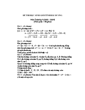 53 Đề thi học sinh giỏi môn Toán các tỉnh