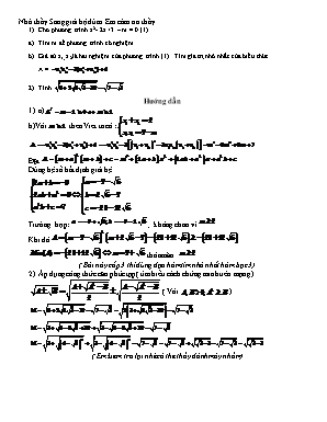 Bài tập Đại số Lớp 9 - Võ Hoàng Tấn (Có lời giải)