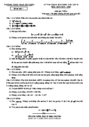 Đề thi thử chọn học sinh giỏi môn Toán Lớp 8 - Đề 1 - Năm học 2019-2020 - Trường THCS Phan Bội Châu (Có đáp án)