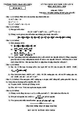 Đề thi thử chọn học sinh giỏi môn Toán Lớp 8 - Đề 2 - Năm học 2019-2020 - Trường THCS Phan Bội Châu (Có đáp án)