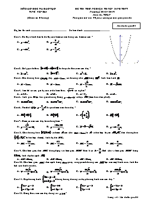 Đề thi thử nghiệm tuyển sinh Lớp 10 THPT môn Toán - Mã đề gốc 04 - Năm học 2018-2019 - Sở giáo dục và đào tạo tỉnh Yên Bái