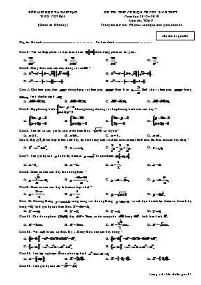 Đề thi thử nghiệm tuyển sinh Lớp 10 THPT môn Toán - Mã đề gốc 05  - Năm học 2018-2019 - Sở giáo dục và đào tạo tỉnh Yên Bái