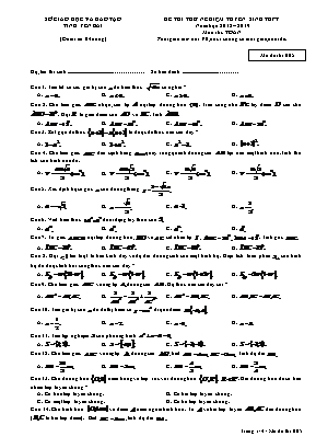 Đề thi thử nghiệm tuyển sinh Lớp 10 THPT môn Toán - Mã đề thi 005 - Năm học 2018-2019 - Sở giáo dục và đào tạo tỉnh Yên Bái