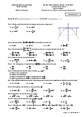 Đề thi thử nghiệm tuyển sinh Lớp 10 THPT môn Toán - Mã đề thi 013 - Năm học 2018-2019 - Sở giáo dục và đào tạo tỉnh Yên Bái