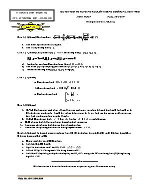 Đề thi thử vào Lớp 10 THPT môn Toán tỉnh Bình Dương - Năm học 2017-2018