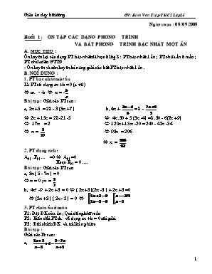 Giáo án dạy bồi dưỡng môn Toán Lớp 9 - Năm học 2008-2009 - Đinh Văn Tiệp