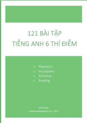 121 Bài tập Tiếng Anh 6 thí điểm - Minh Phạm