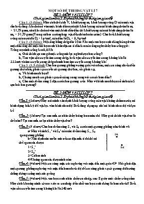 22 Đề thi học sinh giỏi môn Vật lý Lớp 7 (Có đáp án)
