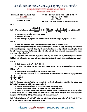 25 Đề thi toán tuyển sinh vào Lớp 10 THPT - Nguyễn Văn Đại