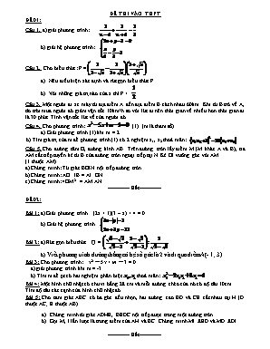 4 Đề thi thử vào Lớp 10 THPT môn Toán