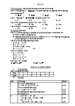 6 Đề thi thử học kì I môn Toán Lớp 9 (Có đáp án)