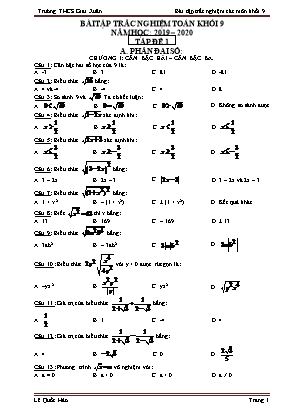 Bài tập trắc nghiệm các môn Khối 9 - Lê Quốc Hảo