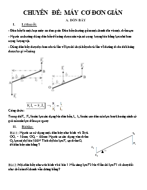 Chuyên đề Vật lý Lớp 8: Máy cơ đơn giản
