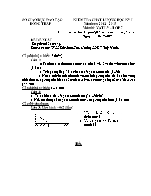 Đề đề xuất kiểm tra chất lượng học kỳ I môn Vật lý Lớp 7 - Năm học 2012-2013 - Trường THCS Đốc Binh Kiều (Phòng GDĐT Tháp Mười) (Có đáp án)