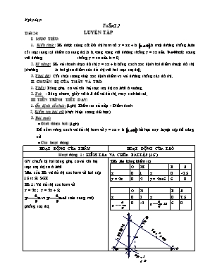 Giáo án môn Đại số Lớp 9 - Tiết 24: Luyện tập