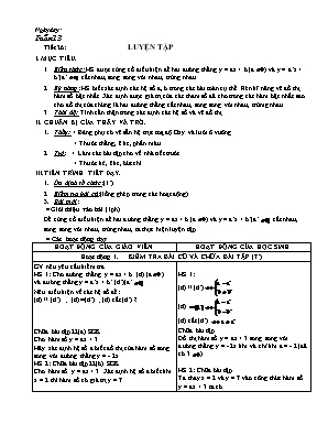 Giáo án môn Đại số Lớp 9 - Tiết 26: Luyện tập