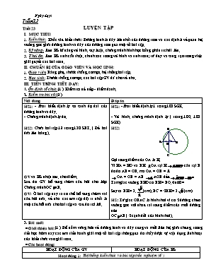 Giáo án môn Hình học Lớp 9 - Tiết 23: Luyện tập
