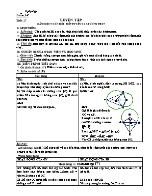 Giáo án môn Hình học Lớp 9 - Tiết 27: Luyện tập