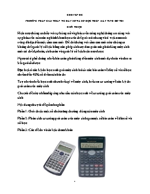Chuyên đề: Phương pháp giải toán về dãy số và số học trên máy tính bỏ túi giới thiệu