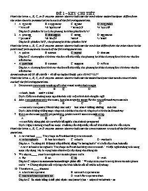 Đề thi Trung học Phổ thông Quốc gia môn Tiếng Anh (Kèm đáp án) - Lưu Hoằng Trí