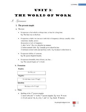 New Headway - Unit 3: The world of work