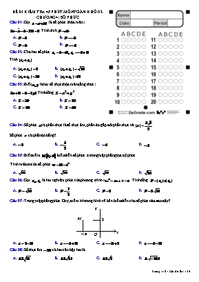 4 Đề kiểm tra 45 phút môn Toán Lớp 12