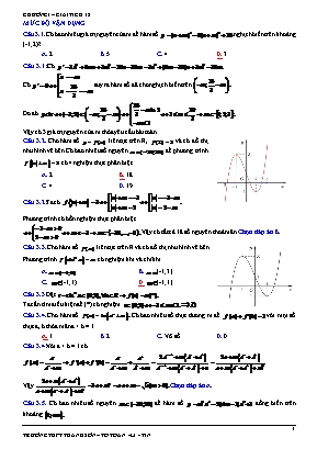 Bài tập Chương I môn Giải tích Lớp 12 - Trường THPT Thanh Sơn