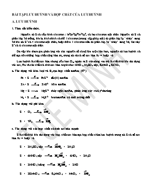 Bài tập Hóa học Lớp 10: Lưu huỳnh và hợp chất của lưu huỳnh - Tuệ Minh