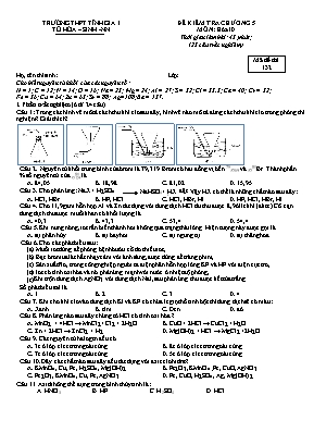 Bộ đề kiểm tra Chương 5 môn Hóa học Lớp 10 - Trường THPT Tĩnh Gia 1