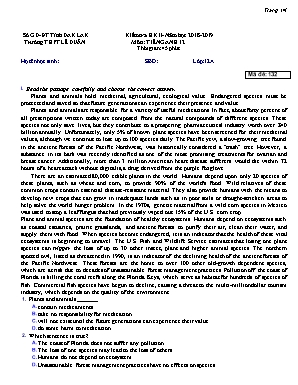 Bộ đề kiểm tra học kỳ II môn Tiếng Anh Lớp 12 - Năm học 2018-2019 - Trường THPT Lê Duẩn