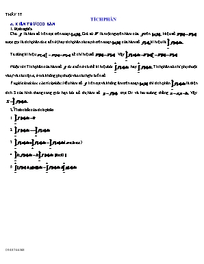 Chuyên đề luyện thi THPT Quốc gia môn Toán - Tích phân