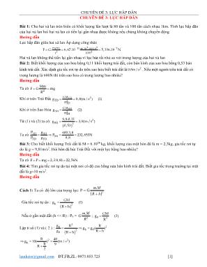 Chuyên đề Vật lý Lớp 10: Lực hấp dẫn