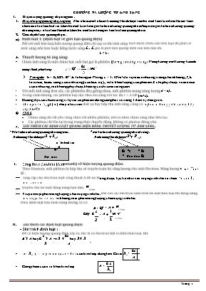 Đề cương ôn tập môn Vật lý Lớp 12 - Chương VI: Lượng tử ánh sáng