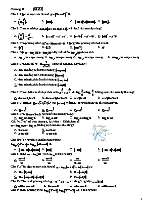 Đề kiểm tra 45 phút Chương II môn Giải tích Lớp 12 - Đề số 2