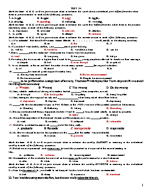 Đề luyện thi THPT Quốc gia môn Tiếng Anh năm 2019 - Đề 24 (Kèm đáp án)