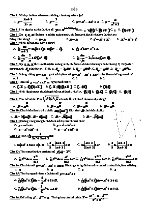 Đề luyện thi THPT Quốc gia môn Toán - Đề 6