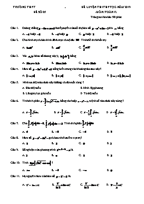 Đề luyện thi THPT Quốc gia môn Toán năm 2019 - Đề số 05 (Có đáp án)