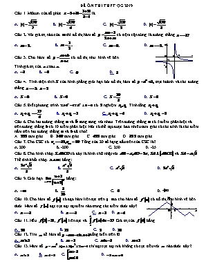 Đề ôn luyện thi Trung học Phổ thông Quốc gia môn Toán