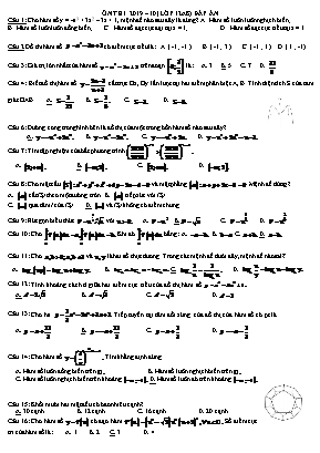Đề ôn thi THPT Quốc gia môn Toán năm 2019 (Có đáp án)