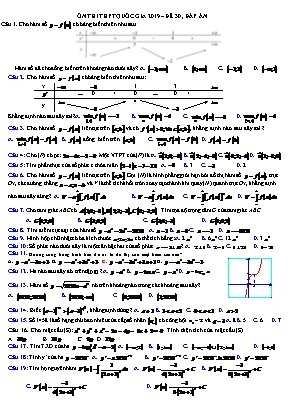 Đề ôn thi THPT Quốc gia môn Toán năm 2019 - Đề số 30 (Có đáp án)
