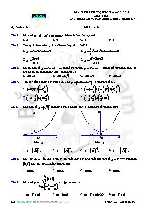 Đề ôn thi THPT Quốc gia môn Toán năm 2019 - Mã đề 007 (Có đáp án)