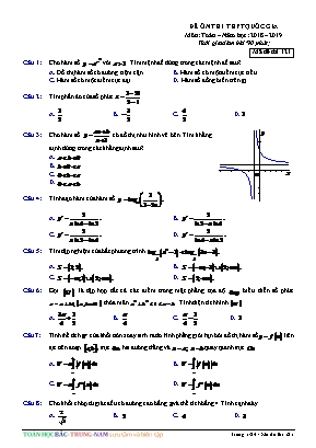 Đề ôn thi THPT Quốc gia môn Toán năm 2019 - Mã đề 121 (Có đáp án)