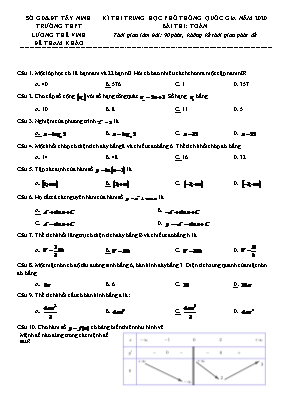 Đề tham khảo thi THPT Quốc gia môn Toán năm 2020 - Trường THPT Lương Thế Vinh