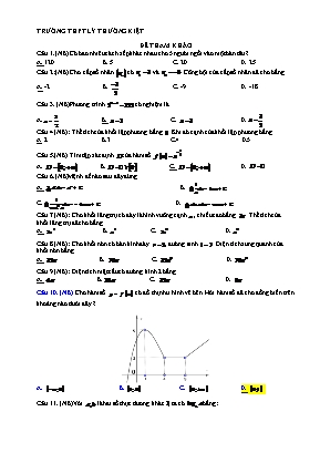 Đề tham khảo thi THPT Quốc gia môn Toán năm 2020 - Trường THPT Lý Thường Kiệt (Kèm đáp án)